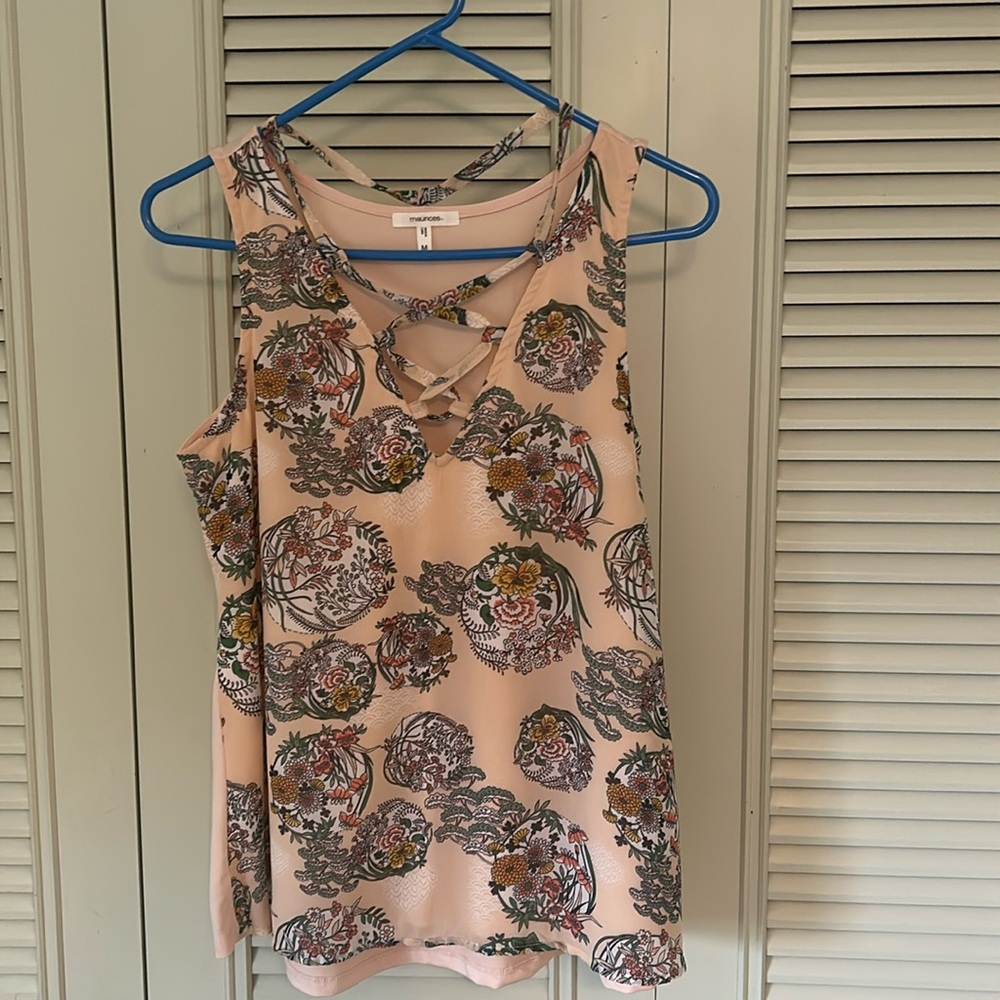 Maurices Peach Floral Too